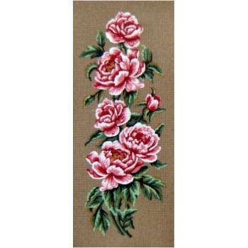 Embroidery Panel "Flowers" dimension 55 x 22 cm 18.626 Gobelin-Diamant